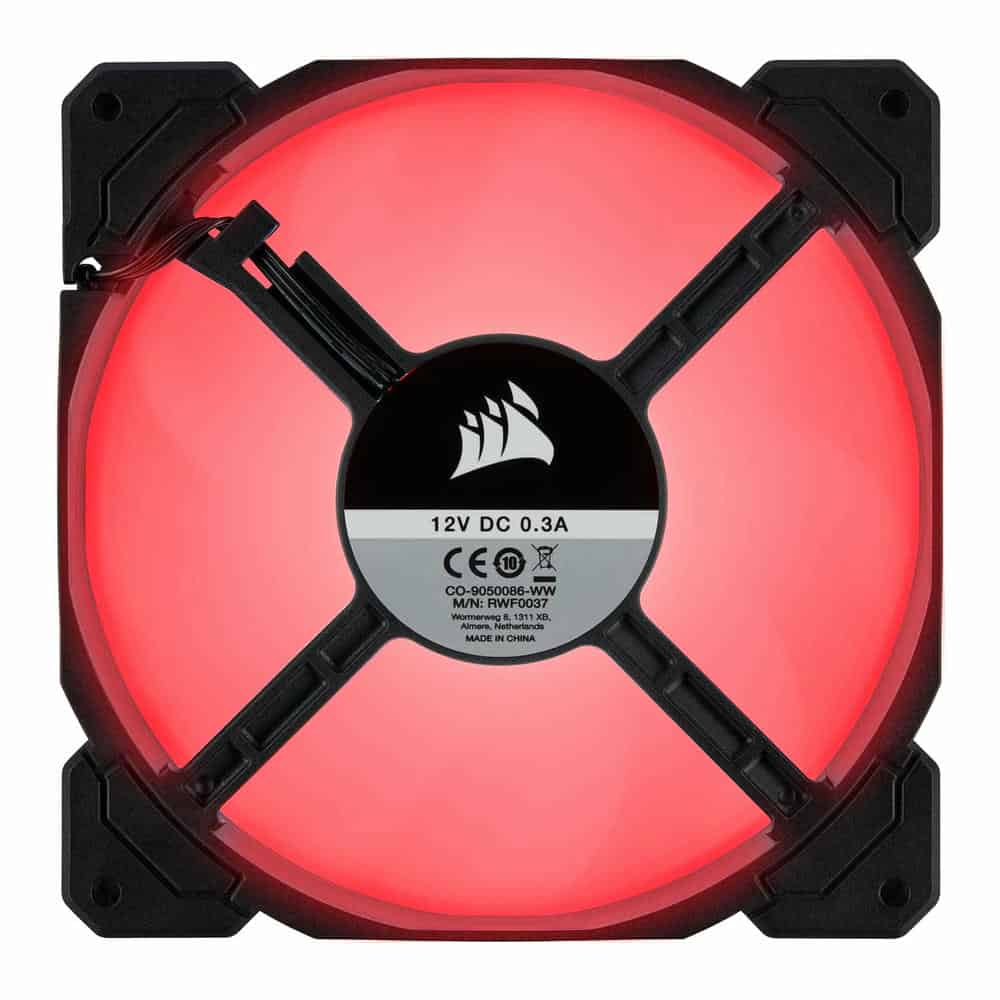 (image for) Corsair AF140 140mm Red LED 3-Pin Refurbished Dual Fan Pack